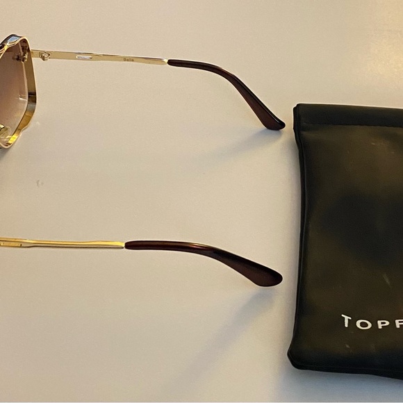 Topfoxx Gold and Brown Sunglasses